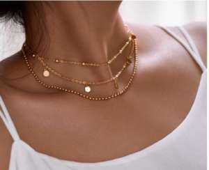 Choker placcato oro