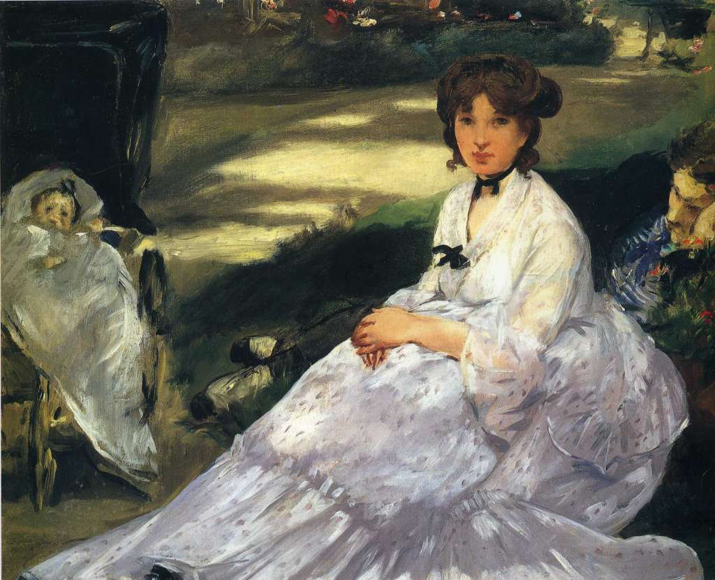 Quadro Donna con abito vittoriano di Manet