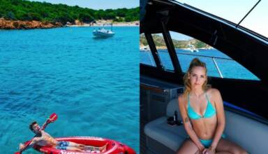 Vacanze in Sardegna per Chiara Ferragni Fedez e il piccolo Leone