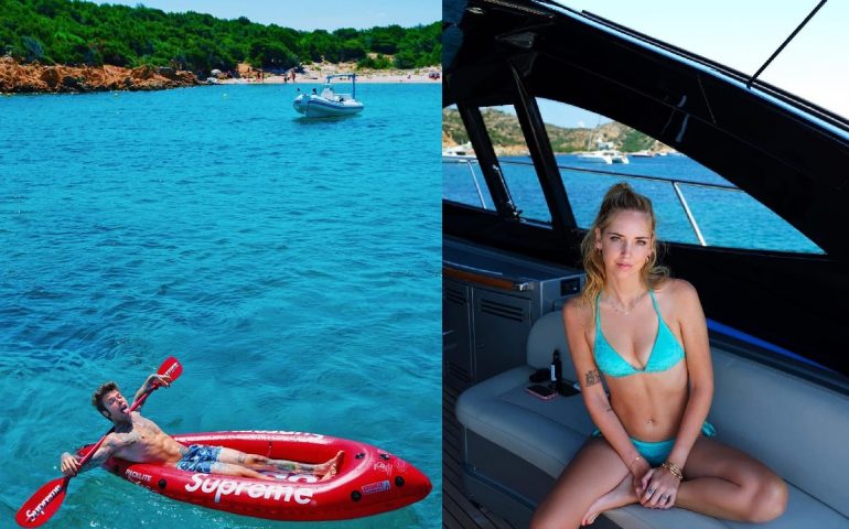 Vacanze in Sardegna per Chiara Ferragni Fedez e il piccolo Leone